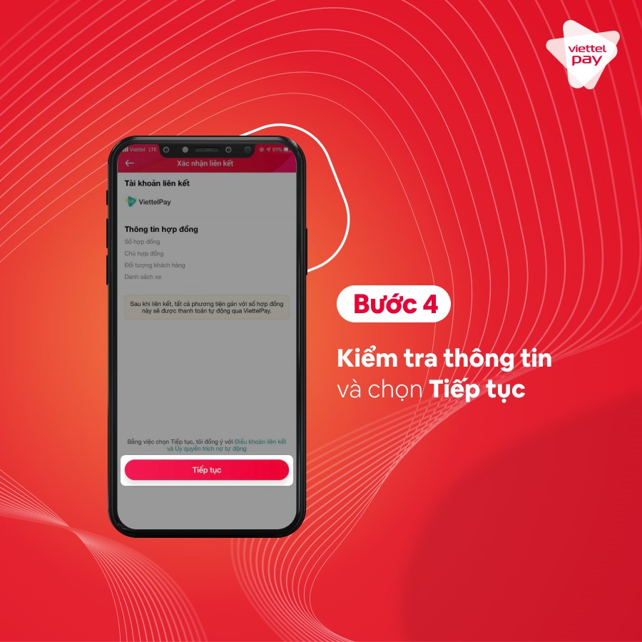 Kiểm tra thông tin chọn tiếp tục