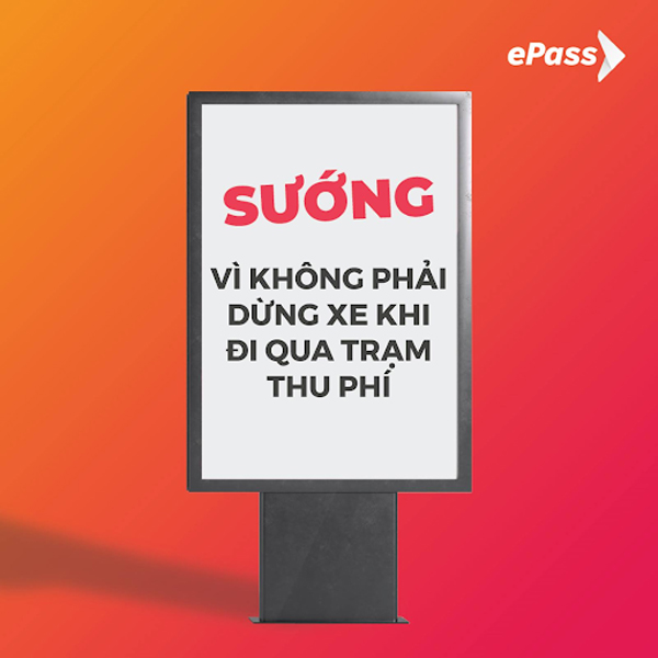 Hãy dán thẻ ePass của VDTC để đi xe qua trạm thu phí nhanh chóng, không mất công dừng đỗ