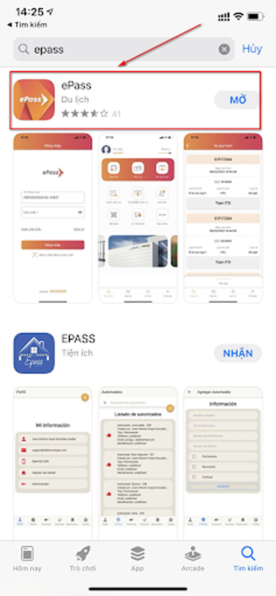 Sau khi app ePass, chỉ cần mở ra là có thể sử dụng