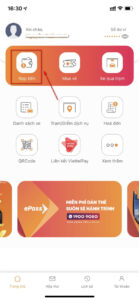 Ấn chọn Nạp tiền