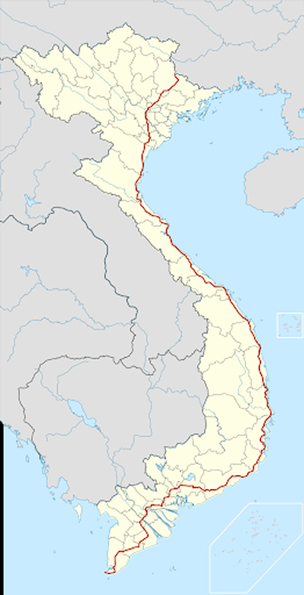 Bản đồ quốc lộ 1A