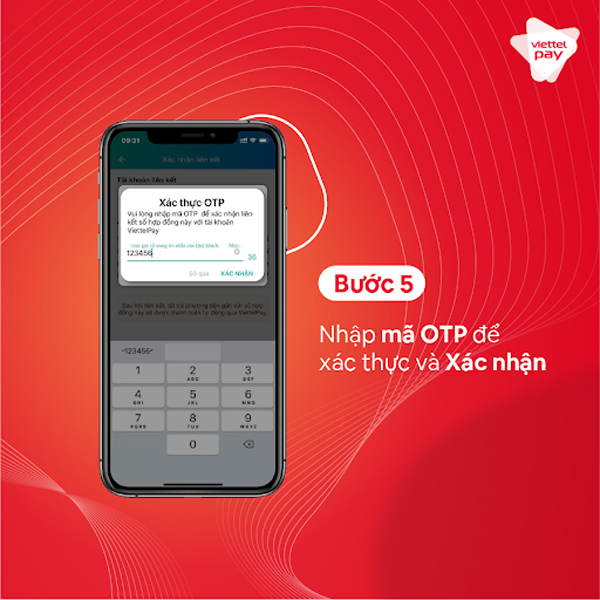 Điền mã OTP -> ấn Xác nhận