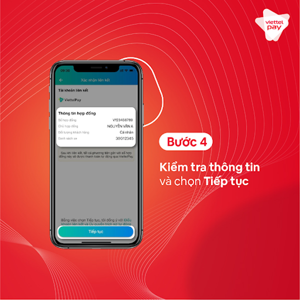 Kiểm tra thông tin -> nhấn Tiếp tục