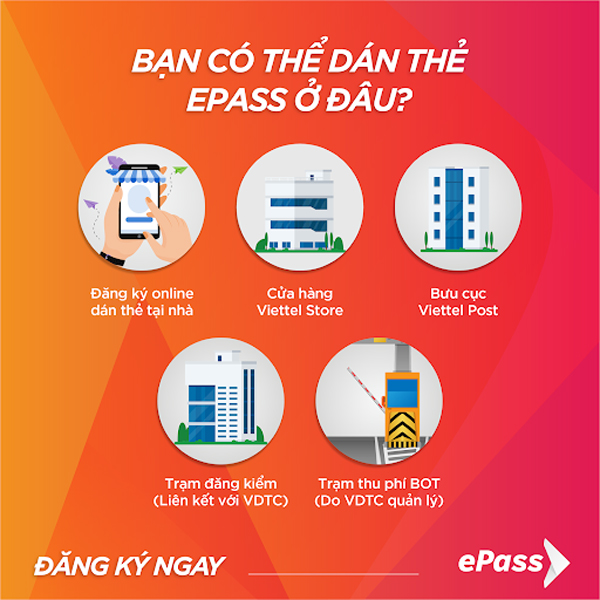 VDTC có điểm dịch vụ đa dạng giúp khách hàng dễ dàng đăng ký và dán thẻ thu phí không dừng ePass