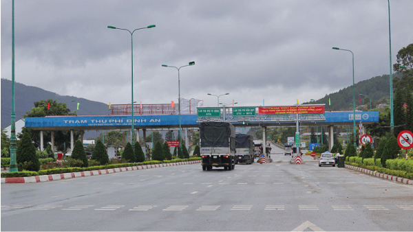 Trạm thu phí Định An tại Lâm Đồng