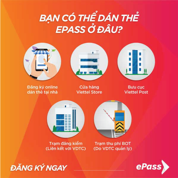 Các cách đăng ký dịch vụ thu phí không dừng