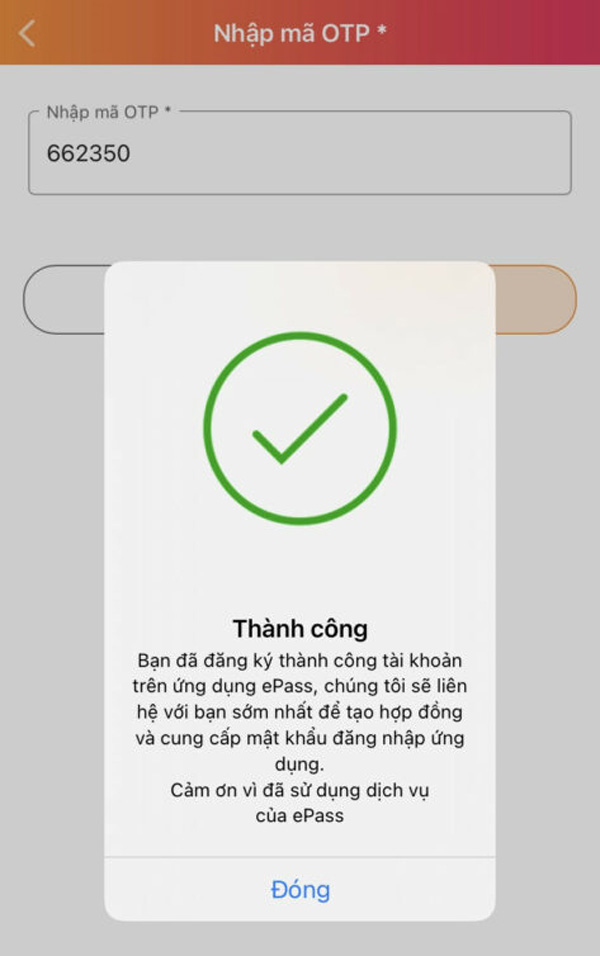 Đăng ký thành công