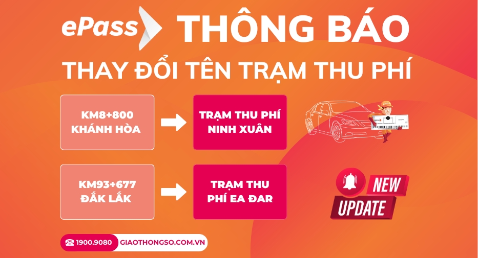 Thay đổi tên gọi các trạm thu phí