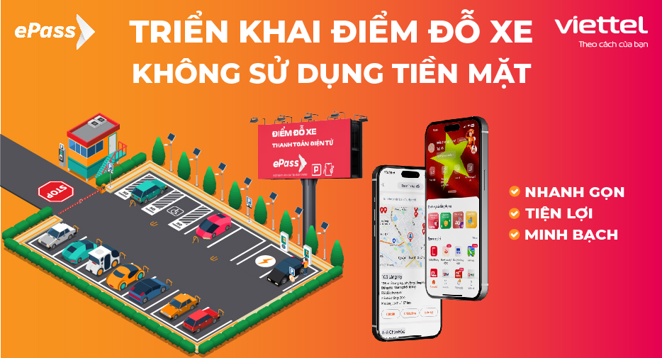 điểm đỗ xe không sử dụng tiền mặt