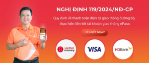 Nghị định 119 Liên kết tài khoản ePass với nguồn tiền thanh toán