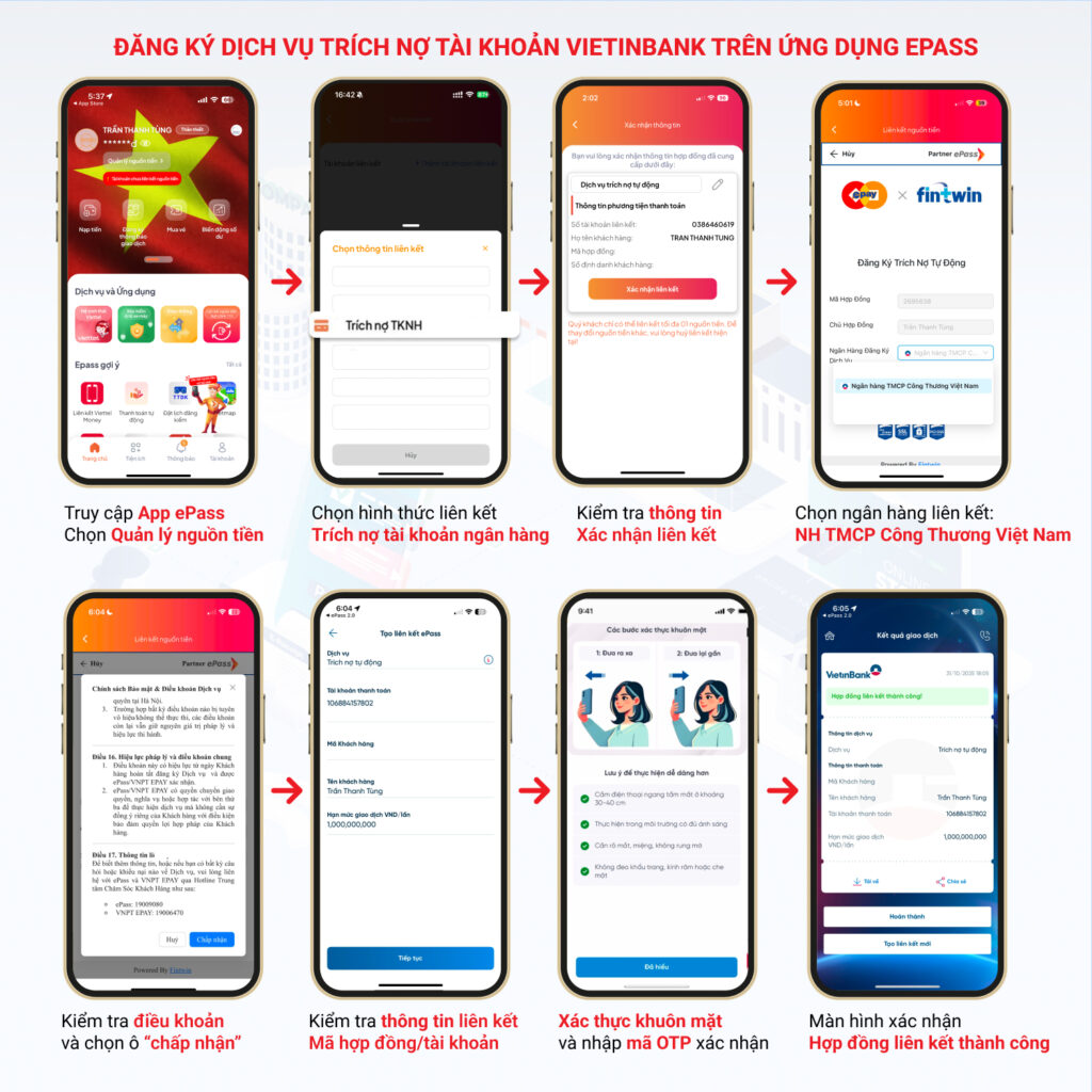 liên kết ePass với Vietinbank