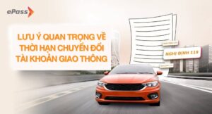 thời hạn chuyển đổi tài khoản giao thông