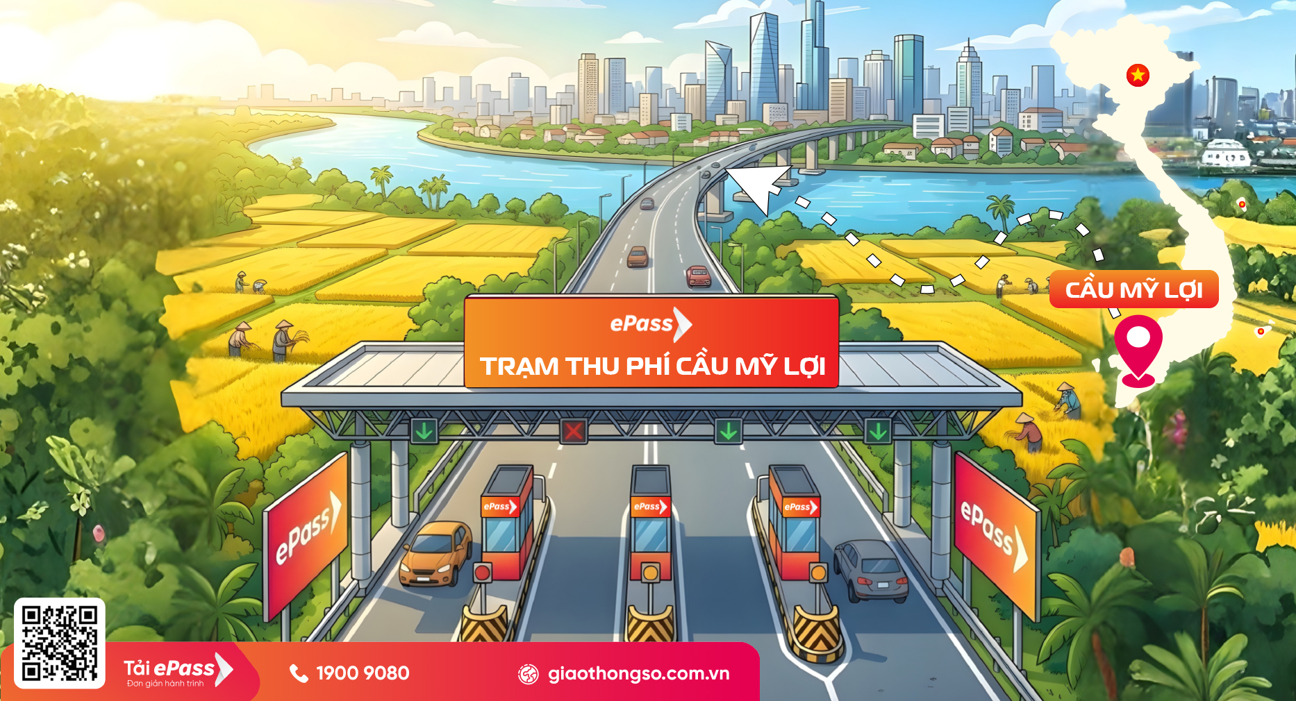 thu phí etc cầu mỹ lợi