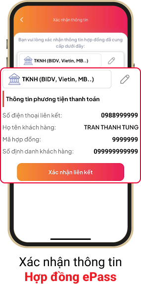 Hướng dẫn liên kết tài khoản ngân hàng trên ứng dụng ePass